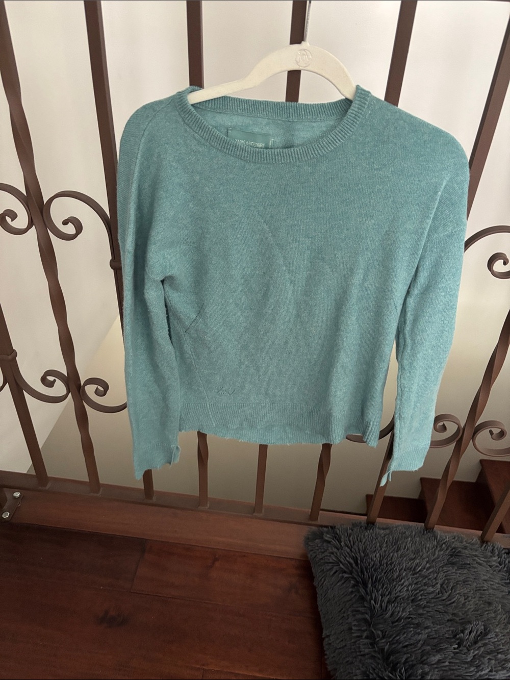 Zadig & Voltaire Teal Knit Crewneck Sweater
